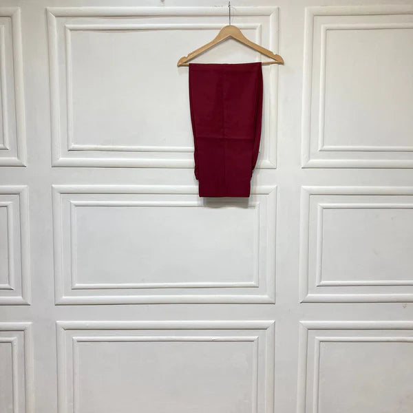 3 Piece - Pure Embroidered Bamber Chiffon CHERRY - PINK Suit AN-0002