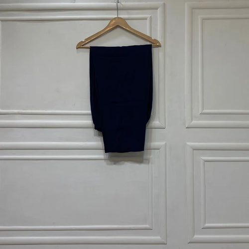 3 Piece - Pure Embroidered Bamber Chiffon ROYAL- BLUE Suit AN-0003